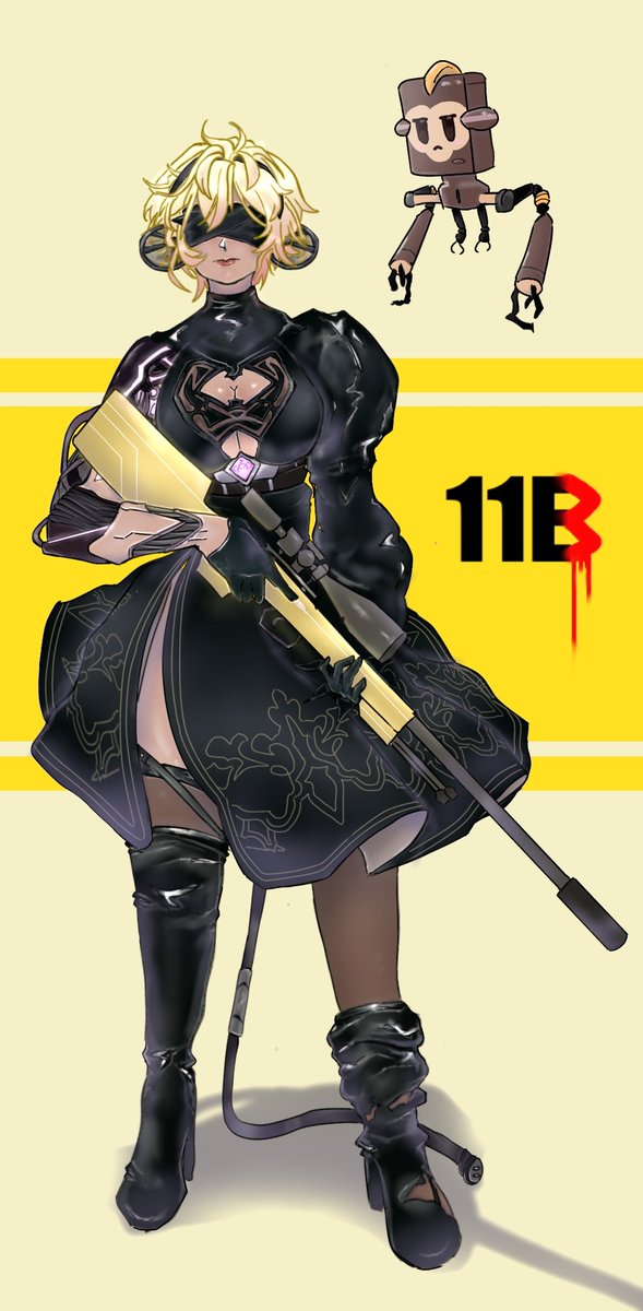 Lensabii's tweet photo. I'm a Replicant person but Nier Automata was so iconic #kokontent https://t.co/tIuDH5CebG