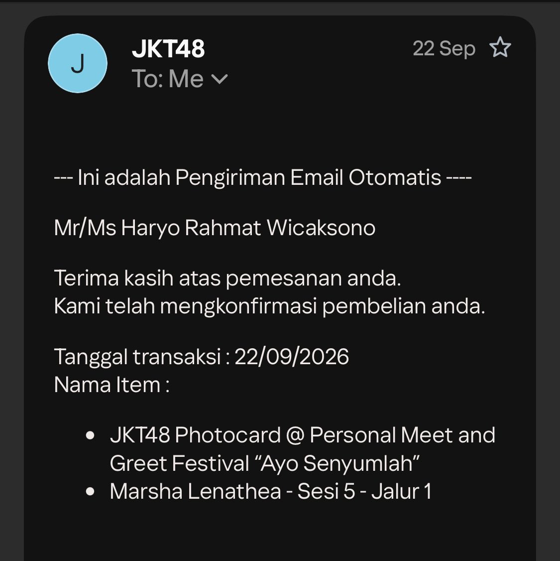 HaryoRahmat's tweet photo. @L_MarshaJKT48 setelah sekian lama ya. See you 😁 https://t.co/78Pe2EAZm8