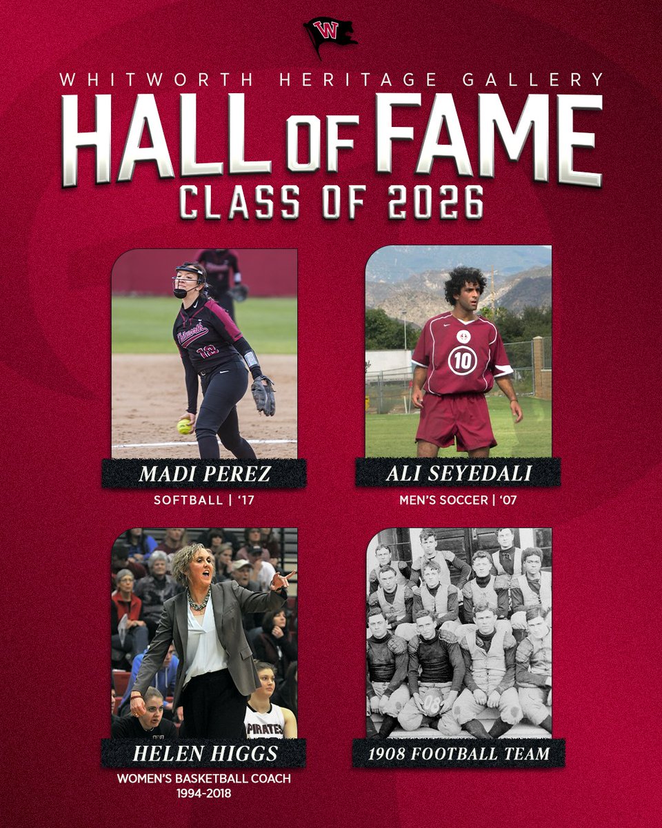 gobucs's tweet photo. Introducing the Whitworth Heritage Gallery Hall of Fame Class of 2026! 

These four honorees will be recognized for their achievements during Homecoming Weekend on October 17th. 

📲Link in bio to read more about each inductee

#scobucs https://t.co/4JpB7ukSjN