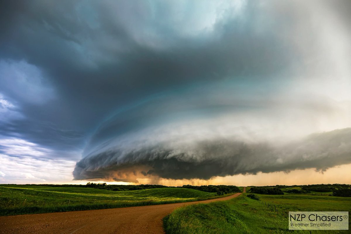 NZPChasers's tweet photo. The only known image of the tornadic supercell NE of Cupar, SK on July 10, 2026 moments before it produced two tornadoes and later producing another one near Lipton #SKwx https://t.co/FKyFMLUUP9