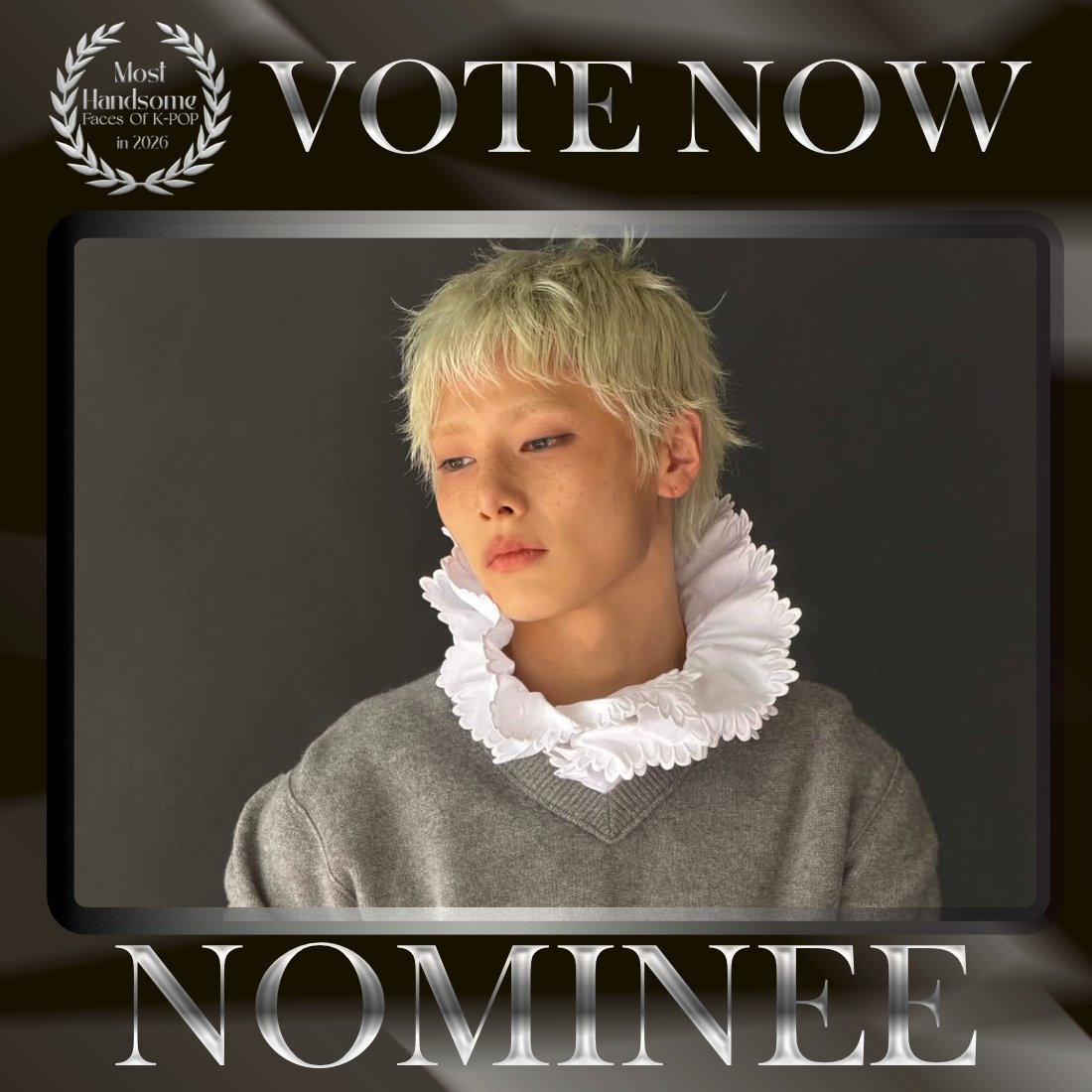 TOP100KPOP's tweet photo. I.N (STRAY KIDS) is nominated for Most Handsome Faces of K-POP in 2026.

👉 VOTE: https://t.co/KQkXdYYxhj https://t.co/7mcUaJu1sZ
