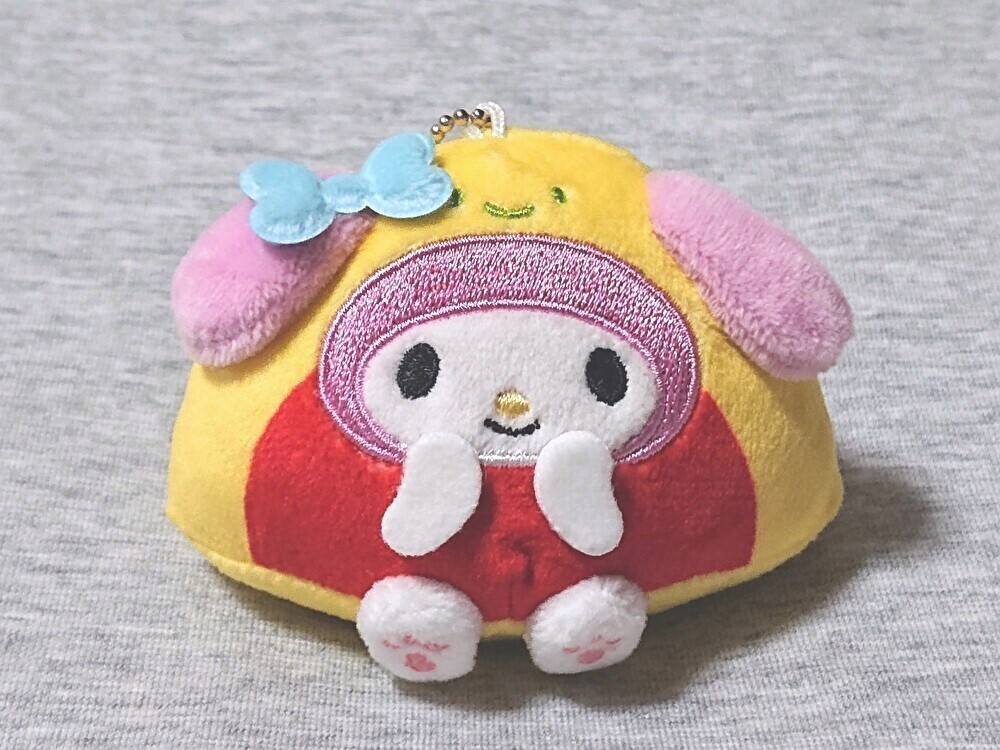 nuijyou's tweet photo. マイメロディ×オムライス（にっこりーノ×サンリオキャラクターズ）のぬいぐるみ https://t.co/06LUAQ5LQZ #マイメロディ #にっこりーノ #サンリオ #セブンイレブン https://t.co/A8ylDJTkHV