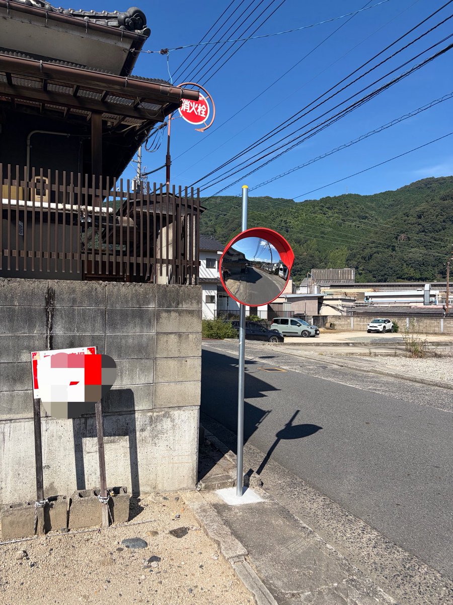 Muscle04412215's tweet photo. 草取りに駐車場にきたらミラーが成長してた。あれか。成長するタイプなのか？次きたら数が増えてるとか？ https://t.co/UgYAnLh39X