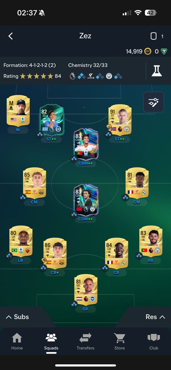TxlkFootball's tweet photo. You know we getting old when 4/11 players on my ultimate team are born in 2007.. #FC27 https://t.co/AXcALHqwL9
