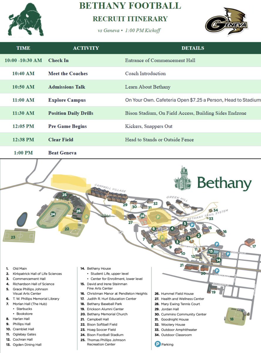 ChrisB_vstrom's tweet photo. Headed to @BethanyWV_FB with @Tank_Blanken for a Gameday Visit on Saturday. https://t.co/iWMsBqcHR9
