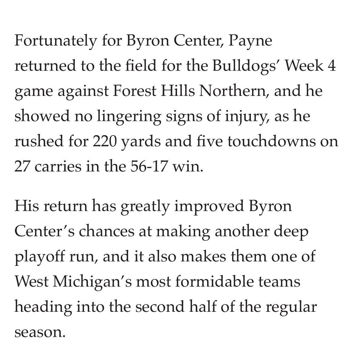 Cam_payne22's tweet photo. Week 4 W over conference opponent!!

@BC_CoachFerg @CoachNCole @CoachWalkerDU4 @CoachCBW @CoachConard @AllenTrieu @CamAllenFB @MIexposure @MichFBFrenzy https://t.co/PE1jMpqo3j