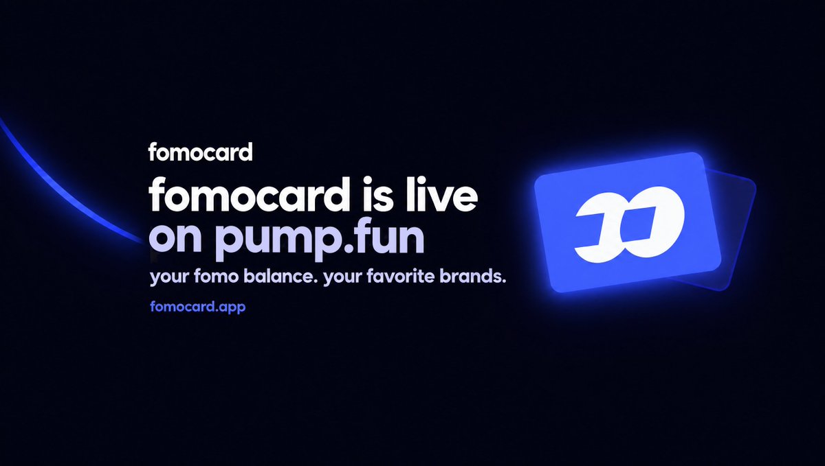fomocardapp's tweet photo. fomocard is live on https://t.co/zFYljKE9fF

spend your fomo balance the way you want.

CA: DF9oBsUXmzpLHD39Z2ep8A3FoajL9QhNL4ETfqz9pump https://t.co/s3V04W6a8U