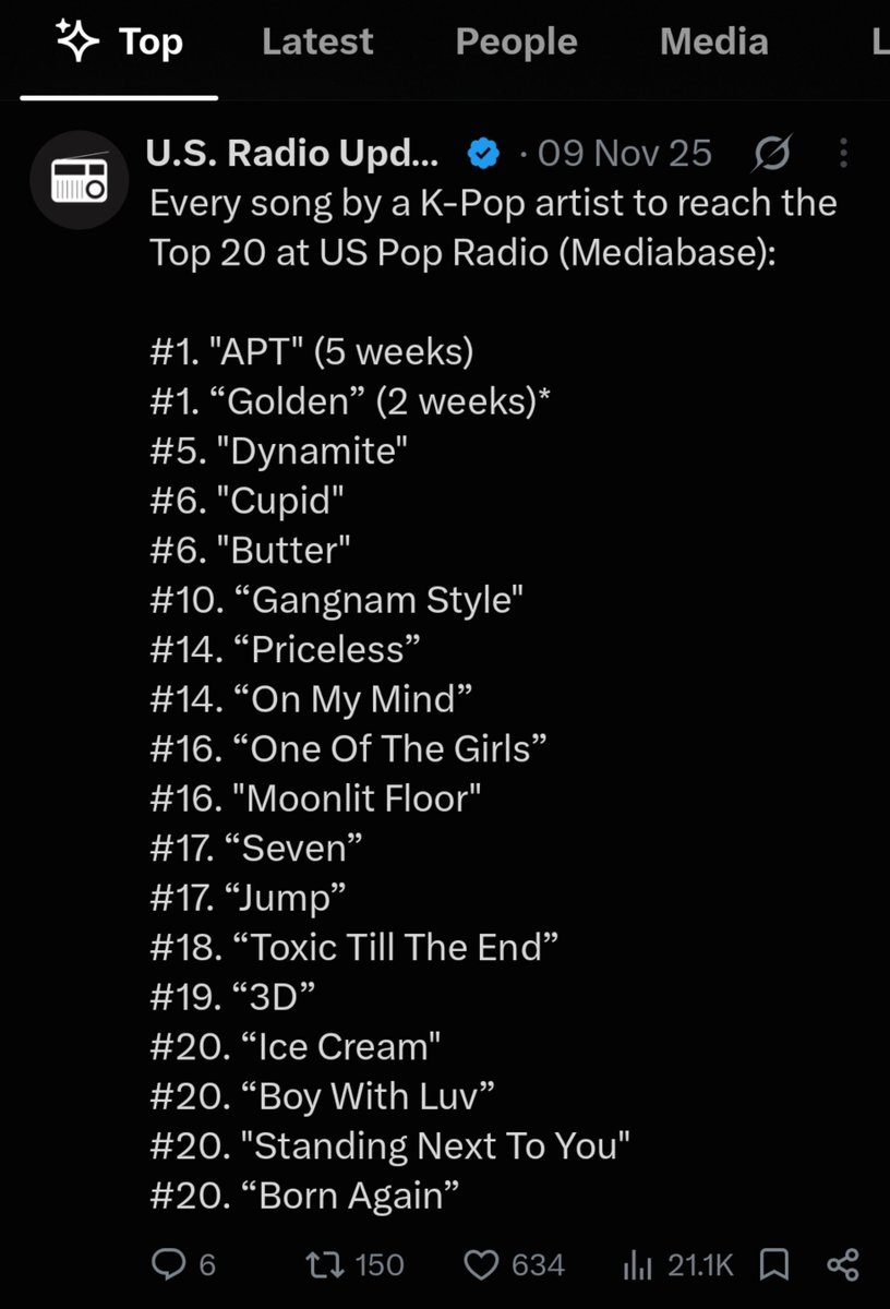 SoIoRemix's tweet photo. @rsfiles97 @USRadioUpdater And guess which Kpop songs had the most radio payola last year. Singles from Ruby weren't even in the top 20 despite charting higher than some songs on the list 😬 https://t.co/k7Oo1kDIiC
