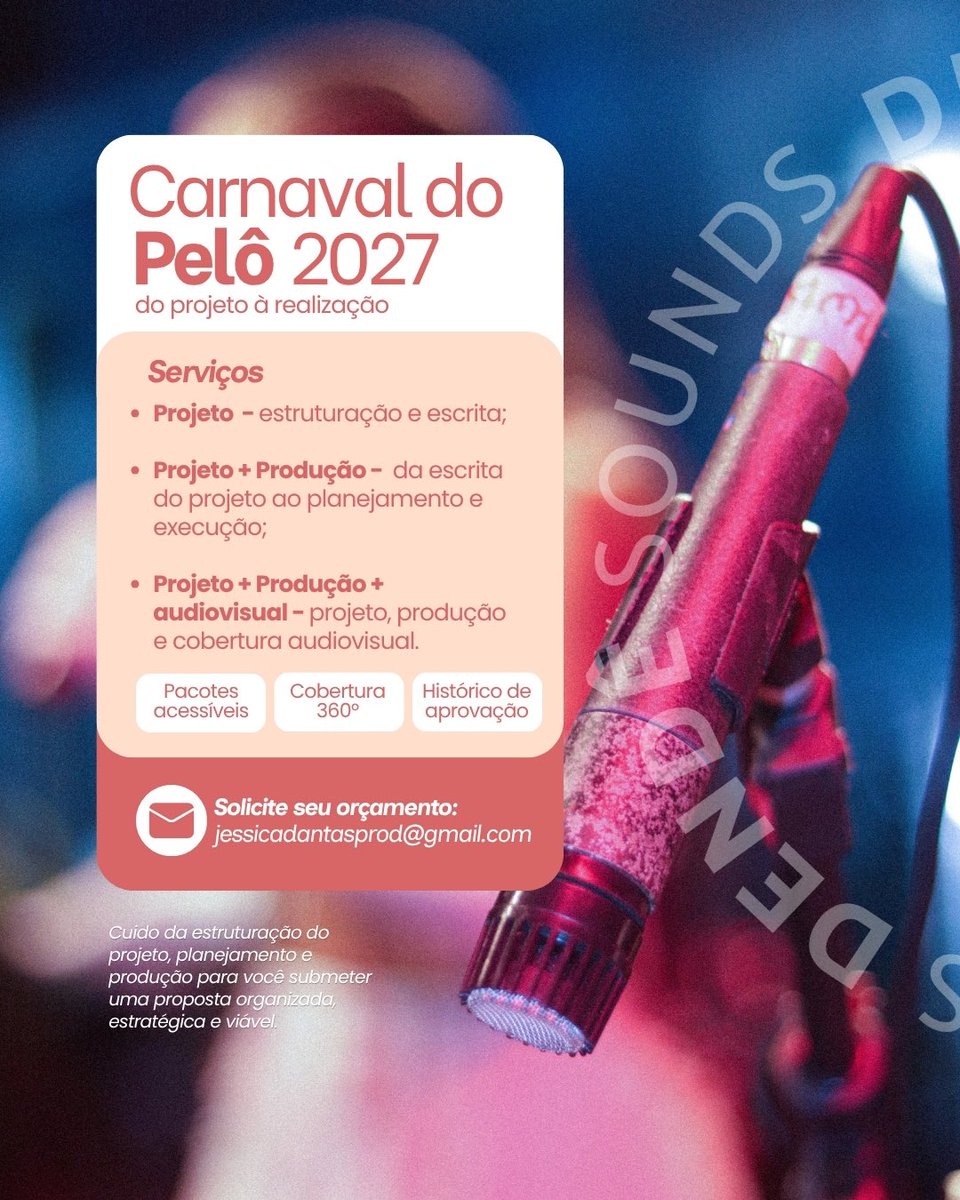 jescadantas's tweet photo. 🚨🚨🚨

Oiii tem um projeto e quer inscrever no edital do carnaval do Pelô mas tá com dificuldade? Eu posso cuidar disso com vc bb

Manda um alô e estarei contigo do projeto a realização ✨

*vagas limitadas https://t.co/cdltpyHgRn