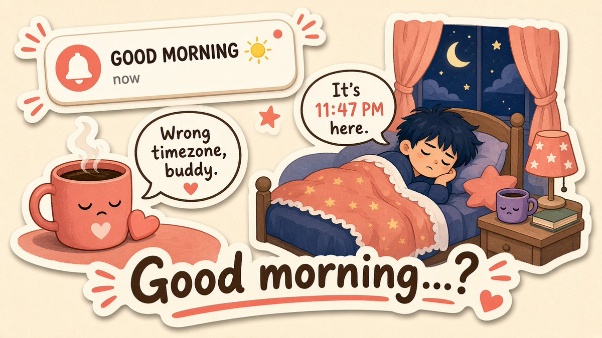ReloadTo's tweet photo. Tag the sibling who still sends “good morning” in a timezone that isn’t yours 😂☀️ https://t.co/JrwVzP9kSh