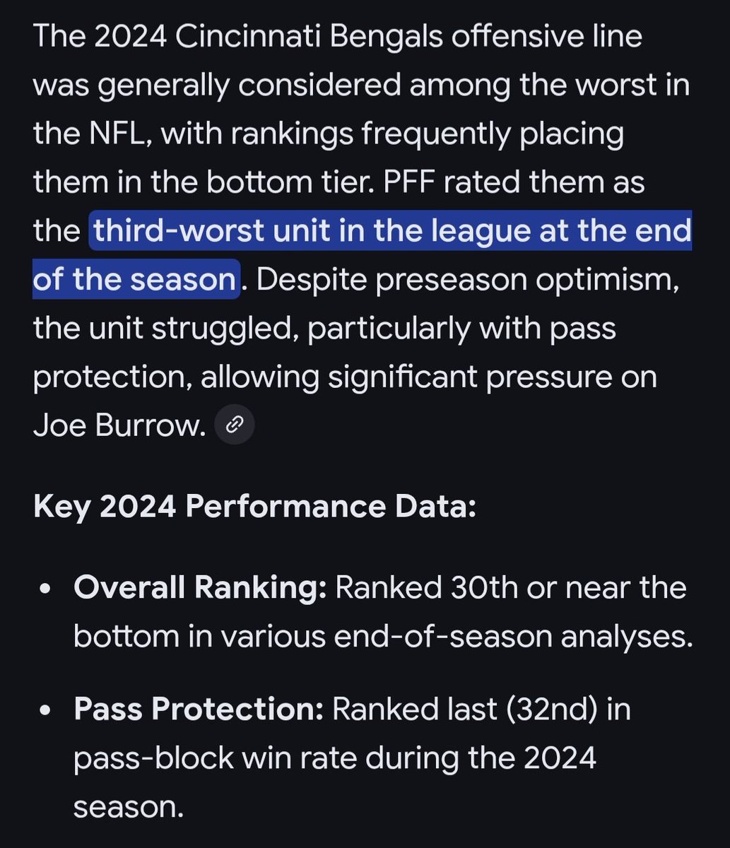 se77717's tweet photo. @CBfacetats @CaesarsSports 9-8 because of multiple missed fgs in final moments. Joe was extremely valuable (Bengals went 1-8 without him last yr). Tee was out a lot of games and they had no run game or OL. Quit discrediting an elite QB season. https://t.co/H5JPjllCR1