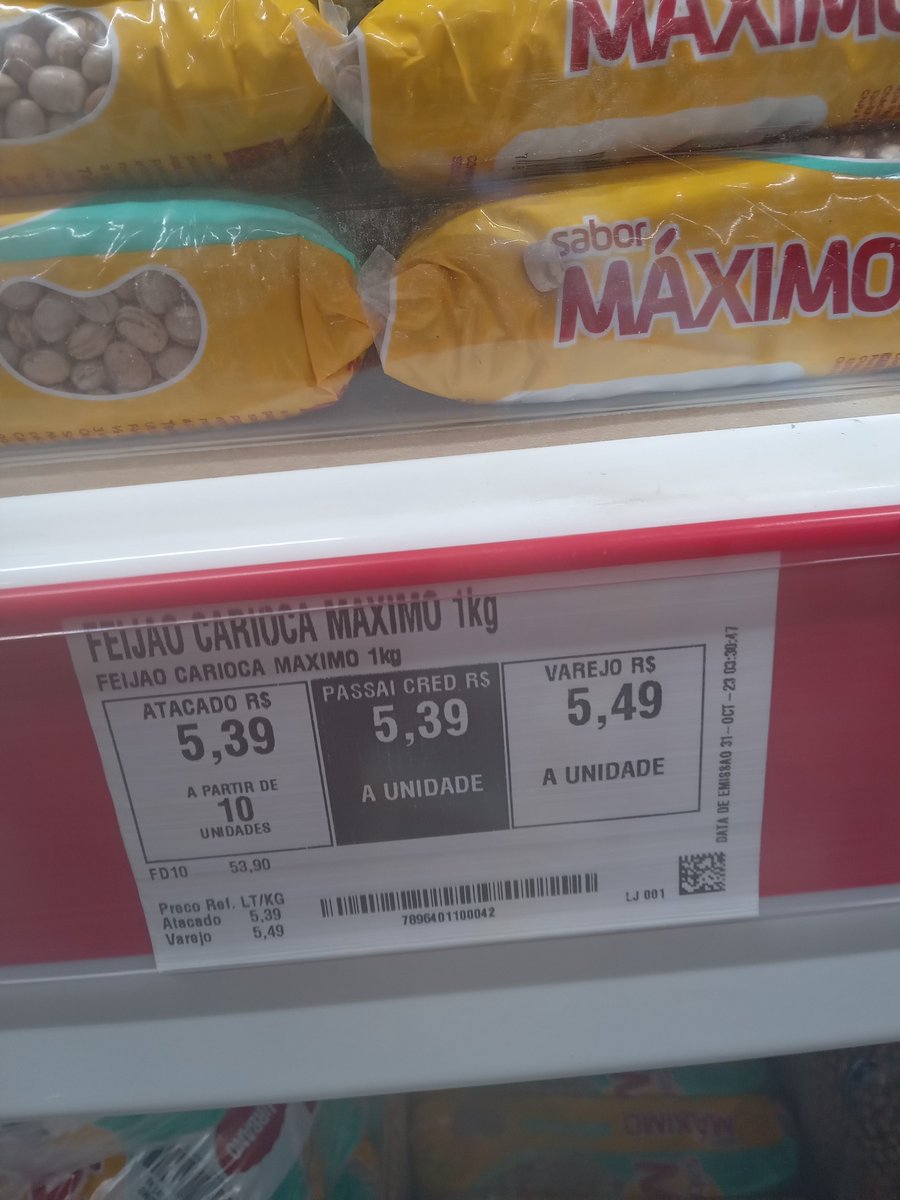 minhainflacao's tweet photo. 45,53% de aumento no Feijão Carioca Máximo

2023-2026

A data está na etiqueta. https://t.co/Ky7ikS2oQb