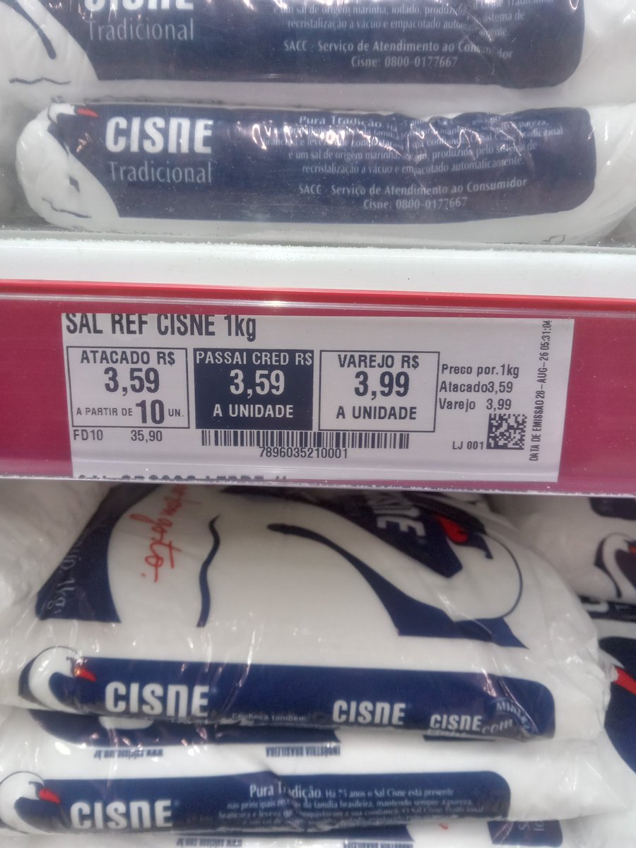 minhainflacao's tweet photo. 45,09% de aumento no Sal Cisne.

Sal é o produto mais estável do meu carrinho.

2023-2026. https://t.co/hBbFEDiQrO