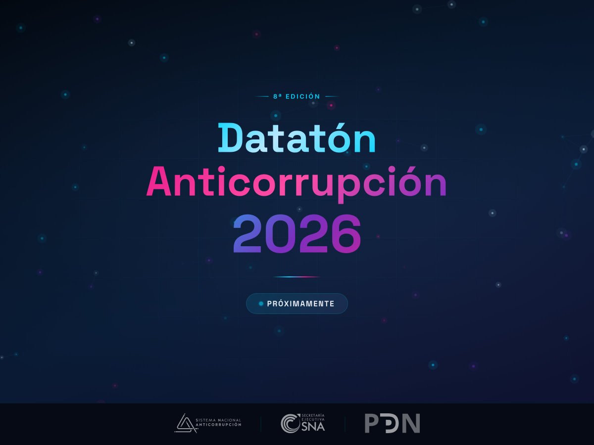 SESNAOficial's tweet photo. #EspéraloPronto 

⏱️ El Datatón Anticorrupción 2026 está muy cerca.⏳ 

Sigue nuestras redes para descubrir todos los detalles y conocer las bases para participar en esta gran iniciativa 💡.

#DatatónAnticorrupción2026 #InteligenciaAnticorrupción #PDN https://t.co/rIrmLucmpA