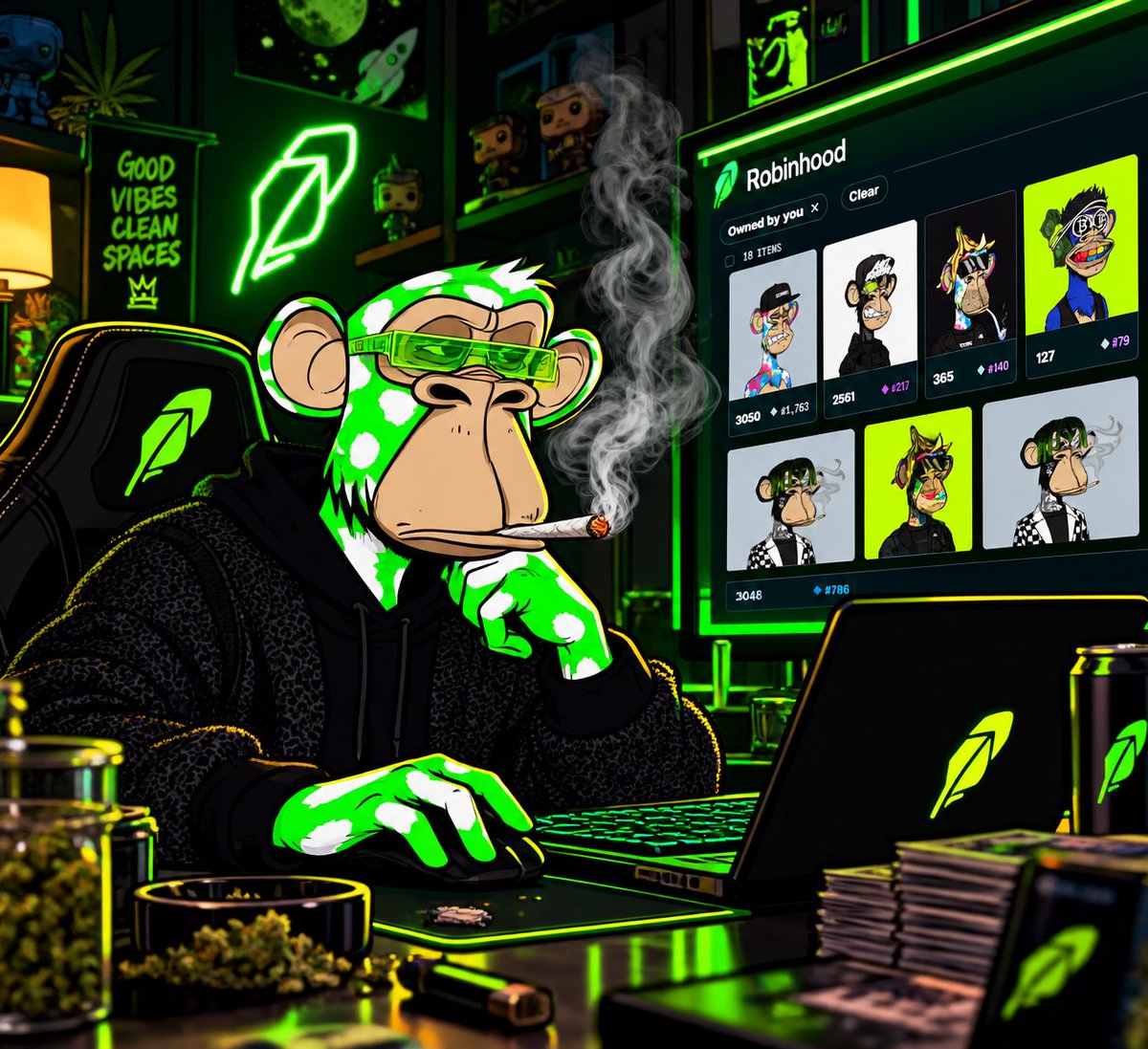 CaseyTVX's tweet photo. Locked in, working on big things in the lab. @theapehood https://t.co/EsmNb0GezX