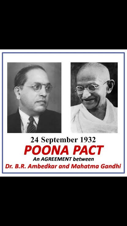 Vijayluffy_943's tweet photo. The Poona Pact was an agreement signed on September 24, 1932, at Yerwada Central Jail in Pune between Mahatma Gandhi and Dr. B.R. Ambedkar regarding political representation for the depressed classes.

Now we should demand separate electorate.

#PoonaPactWasBetrayal ✊✊ https://t.co/GH40SGjb9k