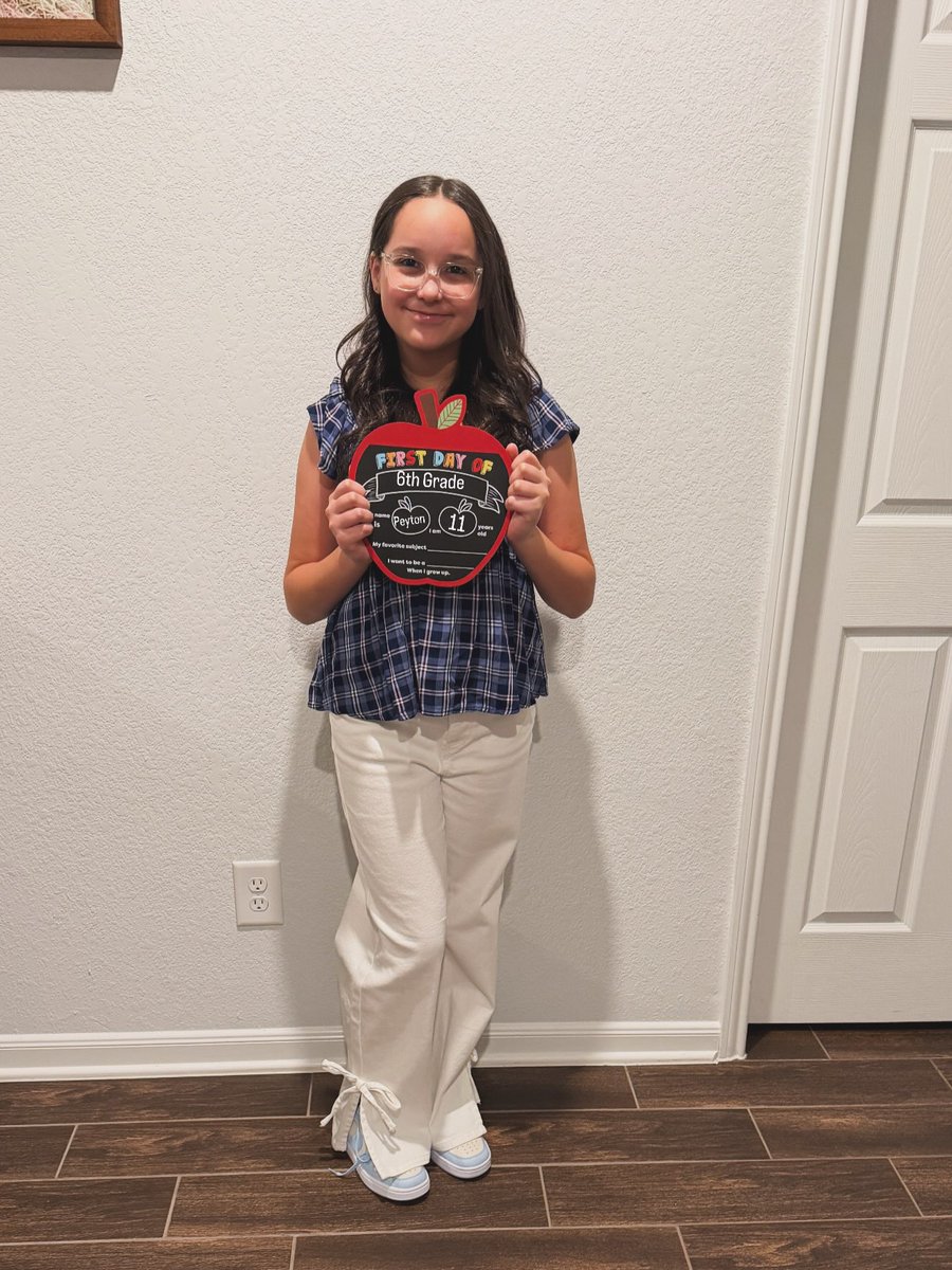 Fernandebass's tweet photo. Somehow, we’re already here. My baby is officially a middle schooler. Sixth grade, here she comes. Watching all three girls grow up is a blessing, but this milestone hits my mama heart extra hard. Be kind, brave, and always yourself. https://t.co/oNeLSNpG0K