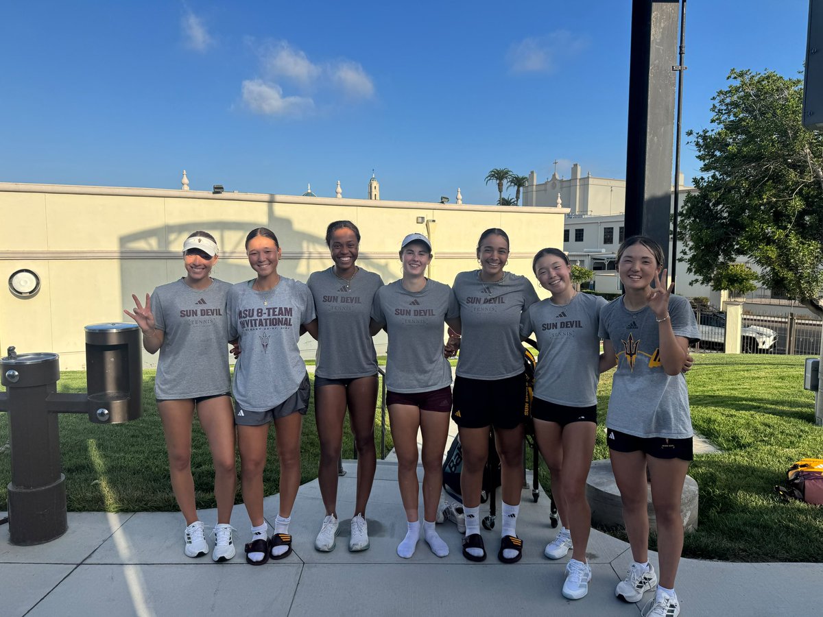 sundevilwtennis's tweet photo. Arrived in San Diego! 📍

The ladies are ready for the next 4️⃣ days of play at the USTA SoCal Championships! 

#ForksUp /// #O2V https://t.co/fmNUuTM9DN
