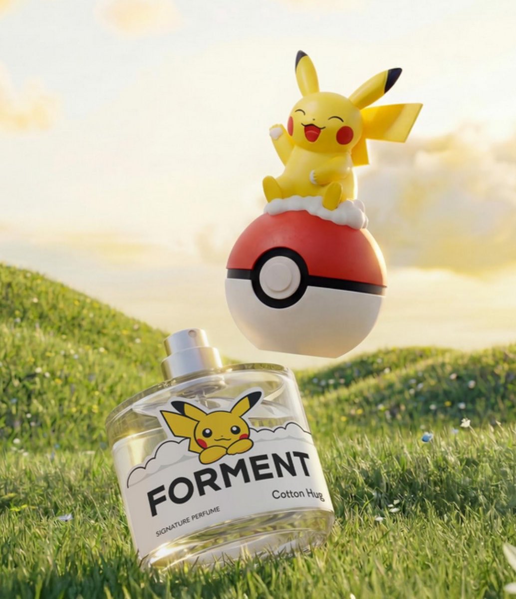 KIWIBYULIE's tweet photo. Solar’s perfume is called ‘Cotton Hug’ by the korean brand Forment

the fragrance is from a limited edition pokémon pikachu collection (launched in mid 2026) https://t.co/tvhkMwLp92