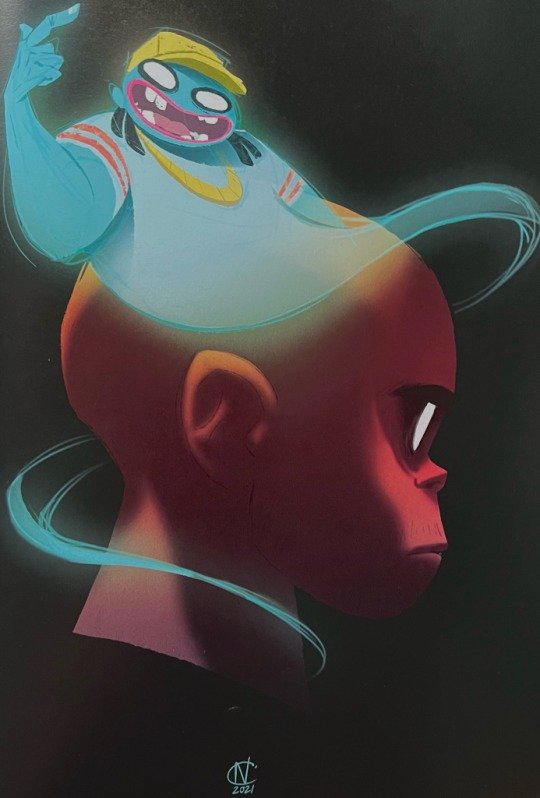 RussHobbs_Daily's tweet photo. By Chloe Nicolay from the Gorillaz Art Book. https://t.co/41l1M0vybA