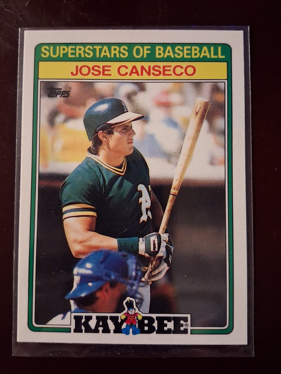 CPFJAYpt2's tweet photo. #RandomCardILove
1988 Topps Kay Bee Toys Superstars of Baseball #3 Jose Canseco
Because Jose.
Because readying for a blast.
Because the catcher might not be ready.
Because those little sets ruled. https://t.co/hqXs8ezoaV