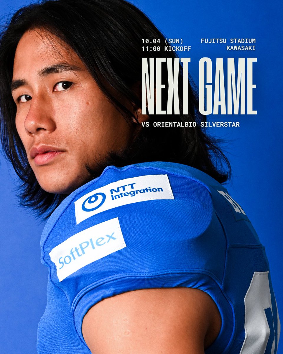 bigbluefb_'s tweet photo. 𝐍𝐄𝐗𝐓 𝐆𝐀𝐌𝐄 🔥
⁡
ここまで3勝3敗のIBM BIG BLUE。
⁡
プレーオフ進出に向けて
ここから一戦も落とせない戦いが続きます。
⁡
引き続き応援よろしくお願いします 📣
⁡
𝐋𝐄𝐓’𝐒 𝐆𝐎 𝐁𝐈𝐆 𝐁𝐋𝐔𝐄 💙🏈🐝

━━━ ✦✦✦・
⁡
#アメフト #Xリーグプレミア
#IBMBIGBLUE #football #japan https://t.co/OyRwwvNMZ3