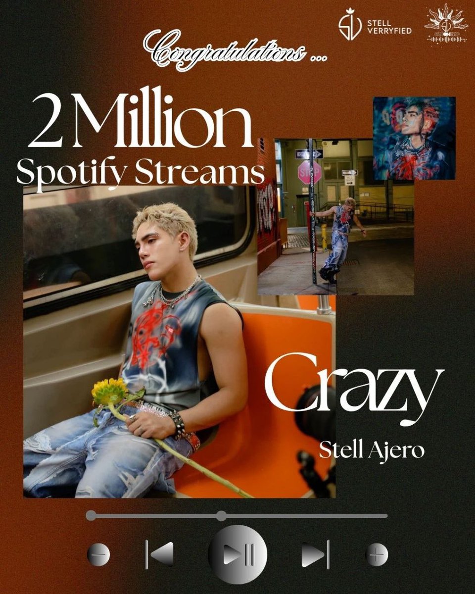 SVOfficialSH's tweet photo. Finally, one month since its release, and we've officially reached more than 2 million "CRAZY" streams!
 
This milestone didn’t happen by chance, it grew from every single play, and from those countless hours you spend with us on Stationhead. To our dearest Berries and beloved A’tin, thank you for always showing up. And to our passionate, dedicated DJs, thank you for your endless effort, your tireless streaming, and for walking this journey right alongside us. You poured your hearts into this, and it shows in every number we celebrate today.
 
Two million streams is more than just a figure. It’s proof of how strong we are together for Stell, how much love we share, and how beautiful it is when we all move as one. Here’s to this beautiful milestone, to the month that brought us here, and to so many more moments and achievements still ahead of us. Let’s keep streaming, and loving together! For Stell!

@stellajero_  #Stell
#CrazyStell