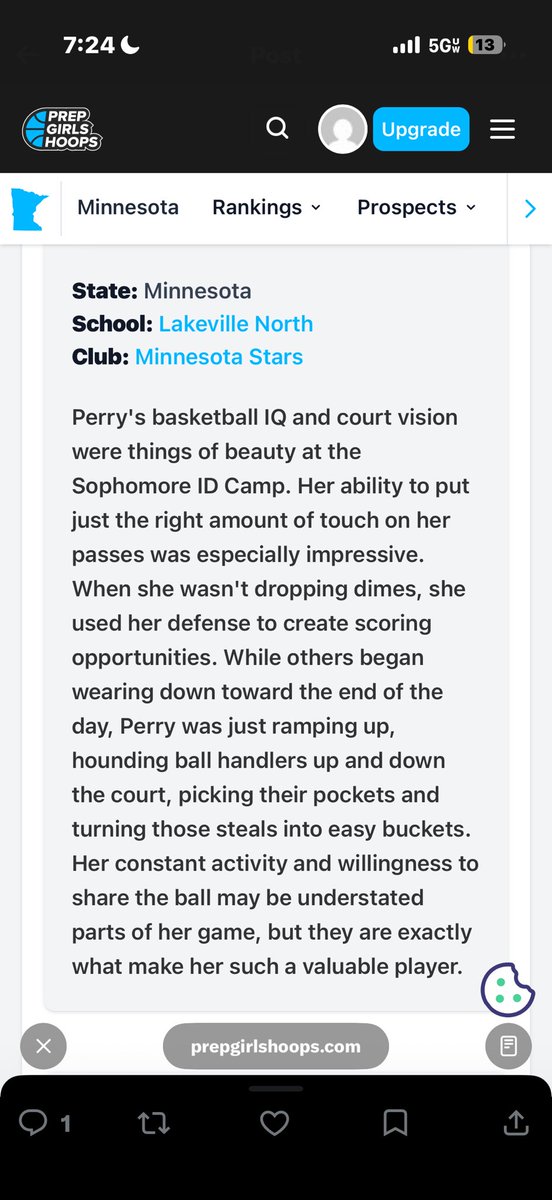 StellaPerry29's tweet photo. Thank you @tonyragtime76 and @PGHMinnesota for the write up! I had so much fun competing this past weekend! @MinnesotaStars @LNGirlsHoops https://t.co/cvPDdaYvsX