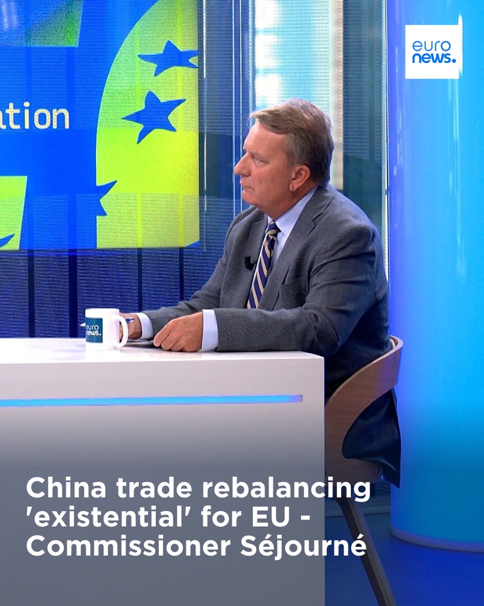 euronews's tweet photo. The EU Industry Commissioner warned that the EU will consider using punitive trade measures if Beijing does not rebalance the trade deficit, which costs the bloc thousands of jobs every week. #TheEuropeConversation
➡️ https://t.co/Vcln8naYIv https://t.co/UiatvZwYNn