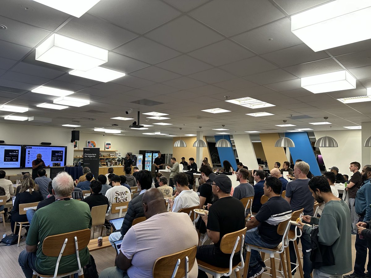 CipcicMarijan's tweet photo. Packed @daytonaio AI Builders in @SambaNovaAI HQ in San Jose! 🚀 Great energy tonight! https://t.co/HbxWfbYdSL