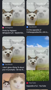 waltercooks_'s tweet photo. New version of Genuine Stupidity?

This Cat is being used as a literal TEMPLATE across all plats for being the exact OPPOSITE of AI

And TONS of people are memeing it

600k+ views in just a few hrs https://t.co/u6uA21tvWo