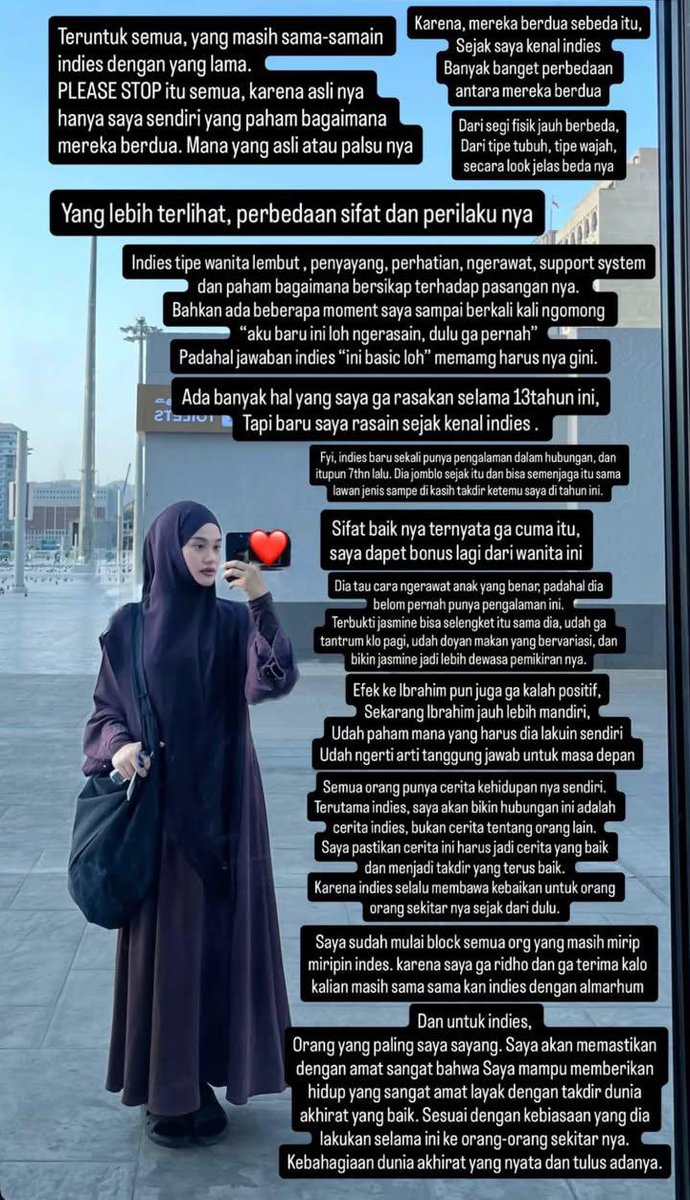 liclerc's tweet photo. Miris banget lihat postingan suami yang istrinya meninggal karena kecelakaan diving (btw diving itu olahraga suaminya ya). Secara nggak langsung dia  ngecap almarhumah sebagai istri yang "palsu" dan muji pacar barunya sebagai yang "asli".

Bisa2nya ngebandingin perempuan yang baru dikenal kurang dari setahun dengan istri sah yang udah nemenin berjuang 13 tahun, ngelalui asam garam kehidupan, dan ngasih dua buah hati. 🥺

​Lagian, kalau mau sok suci, tolong berkaca dulu. Cewek baru yang dibangga2in itu justru punya rekam jejak nggak beres. pernah nginep di hotel sama cowok beristri, datang malam-malam bawa alkohol, dan sadar betul kalau cowok itu udah punya istri tapi tetap nekat ketemuan berkali2. 🤧

Keliatan banget ego cowok narsisnya lagi kesentil. Padahal kalaupun mantan istri punya kekurangan, harusnya cukup disimpan rapat, bukan malah diumbar demi engagement.