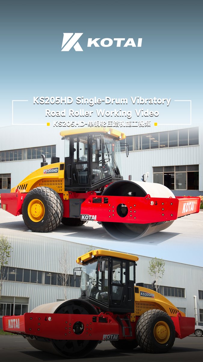 kotaimachinery's tweet photo. KOTAI 20-Ton Single Drum Roller in Action!  
Captured live on a grassland highway construction site! Engineered to tackle challenging terrains with absolute stability and power. 

#KOTAI #KOTAIMachinery #RoadRoller #SingleDrumRoller #Compaction #RoadConstruction #CivilEngineering https://t.co/miOacuCra8