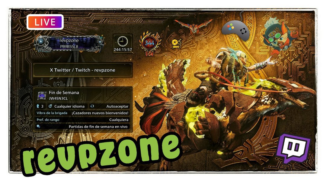 revpzone's tweet photo. 🔴 | Stream 💫 Monster Hunter 🏔️ Wilds #MHWilds 💐 #Festival Sueñiencanto🌙 Misiones de 10 ⭐️ y Arenas de combate✨- Aventura, misterio y exploración de 😺 Miaunstros 😼 en #PlayStation5 #revpzone en vivo !!!
👉 Únete a las Brigadas de Apoyo 🤝
🍿 https://t.co/tAiRO9wP2Q https://t.co/yWmxFufGXL