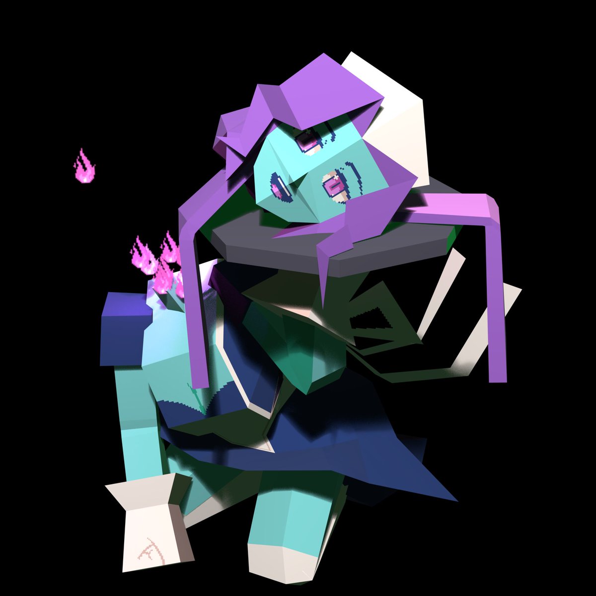 ArtGeo_K's tweet photo. Now that #vtuber @DendroBunnyVT has unveiled her newest #commission #PNGtuber model, I can finally unload all my pent up screenshots and #art #drawing #sketch pieces I've made over the course of developing that #blender model. https://t.co/yWK0yJHLxe