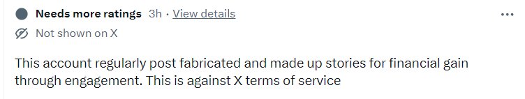 David_KSchwartz's tweet photo. Does X really have a rule that you aren't supposed to post interesting fictional stories to benefit from engagement? I thought that's what you're supposed to do. (Assuming they aren't misleading or anything like that.) https://t.co/48TavyMQMR