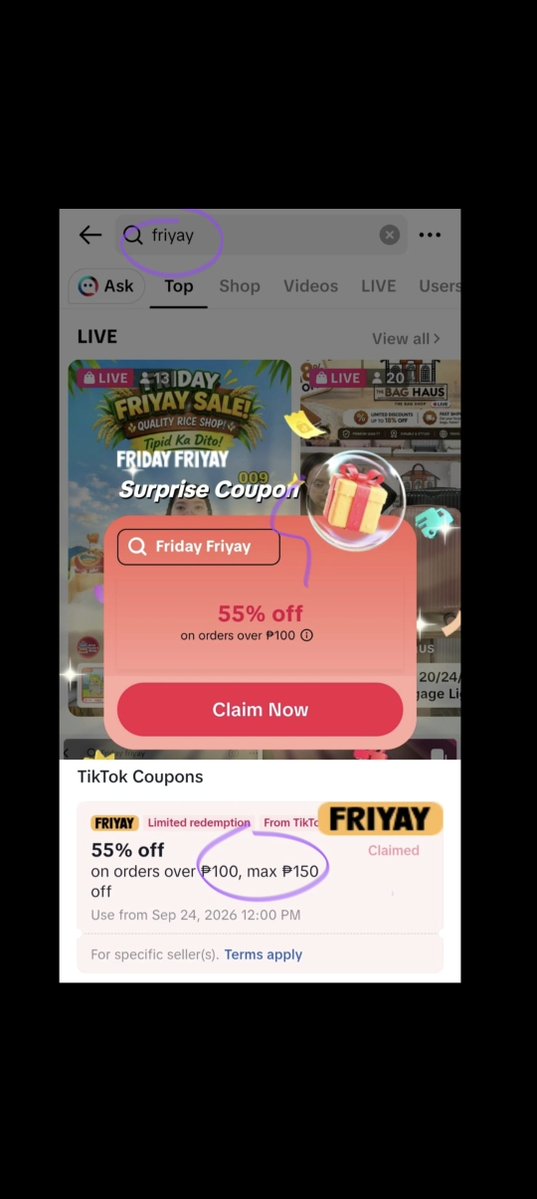 ShopexLazPH's tweet photo. 55% 0ff vc magagamit this 12NN 👇
code: FRIDAYFRIYAY (input s search bar ni T¡kt0k) 

Advance addtocart na! (sellected seller / shop) 👇
Nutriasia ( Canola oil, Soy sauce, etc.) https://t.co/bJC2fFdEaN 

Other items:
https://t.co/ua2sePjMi2 https://t.co/1MJztBvVfB