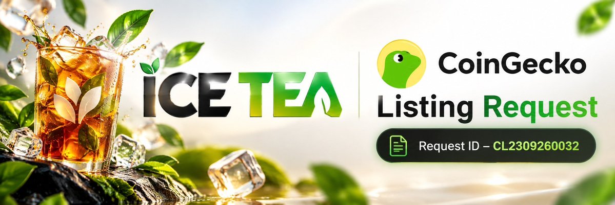 ICETEAPROJECT's tweet photo. $ICETEA Just request For list on coingecko @coingecko 

Request ID – CL2309260032 https://t.co/o2GX127Oxo