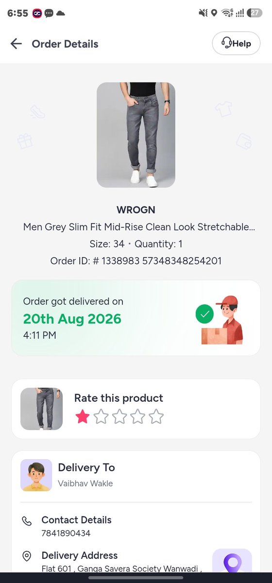 IAMINDIAN_78's tweet photo. I placed a return request, but no one came for pickup. Now I can’t place a return request again and I’m stuck with the wrong product. My money is wasted due to your poor service. Fix this immediately! @myntra https://t.co/BqAh3VuY83