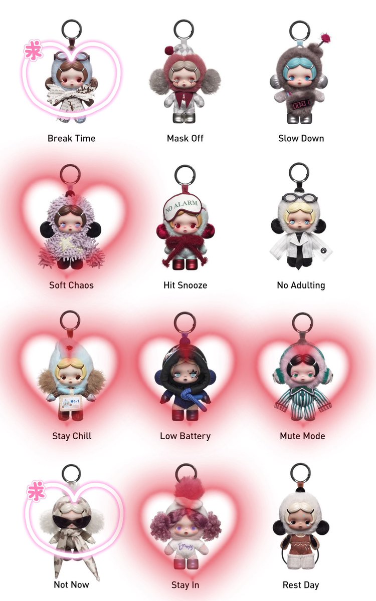 Yuu_tiry's tweet photo. 【交換】【譲渡】
POPMART ポップマート 交換　譲渡
skullpanda Off Mode Series Plush Doll Pendant スカルパンダ

譲)画像🩷 
Soft Chaos
Stay Chill
Low Battery
Mute Mode
Stay In

求)画像️❤️or 定価+送料
Break Time
Not Now

POP NOW購入分、未開封でお譲りします。
郵送でお願いいたします。 https://t.co/2nXQAcjkkr