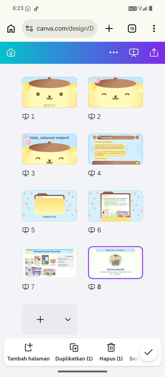 junhankelinci's tweet photo. semua orang harus lihat ppt imutku pompompurin (semua elemen dibuat pake shape only di canva, ga ada yang pake premade graphics punya kreator) https://t.co/fvisUaMT63