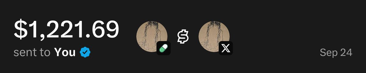 UsePaid's tweet photo. @parafactual $1,221.69 has been sent to you through X Money from @UsePaid trading fees https://t.co/m3FeKFA8NI