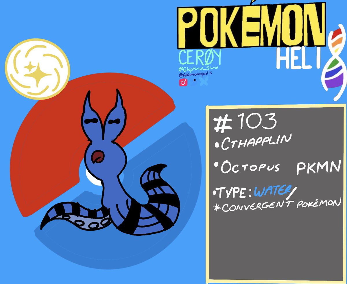 fakemonopolis's tweet photo. Introducing CTHAPPLIN—the coconut octopus convergent of Applin

#pokemon #pokemonart #fakemon https://t.co/xvVoFs1uW4