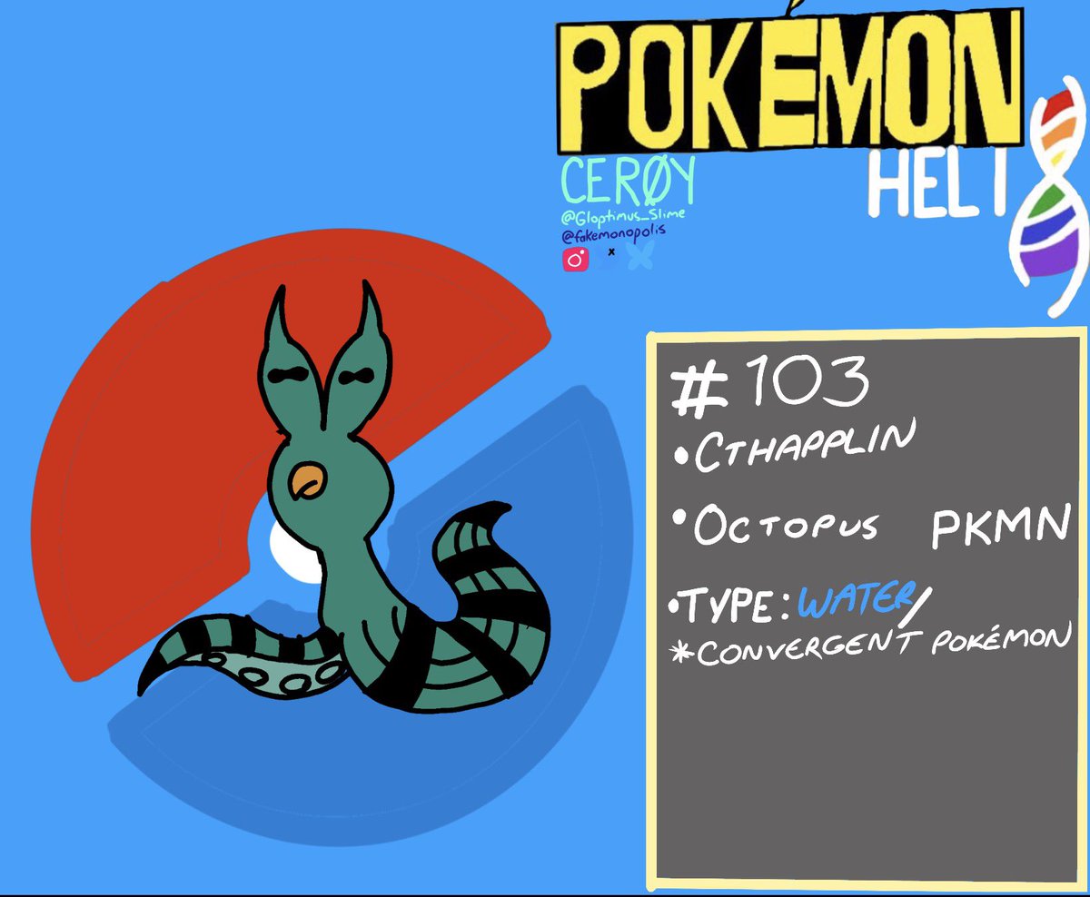 fakemonopolis's tweet photo. Introducing CTHAPPLIN—the coconut octopus convergent of Applin

#pokemon #pokemonart #fakemon https://t.co/xvVoFs1uW4
