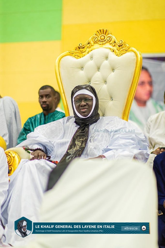 taaru_ahloulahi's tweet photo. LE KHALIF GÉNÉRAL DES LAYENES EN ITALIE 🇮🇹

Voici quelques photos prises à l'occasion de la visite du Khalif des Layènes Seydina Mouhamadou Lamine Lahi. Et ce, dans le cadre de l'inauguration de Keur Seydina Limamou Lahi à Brescia 🤍✨

#Taaruahloulahi #Italie #Brescia https://t.co/p83ObsSptH