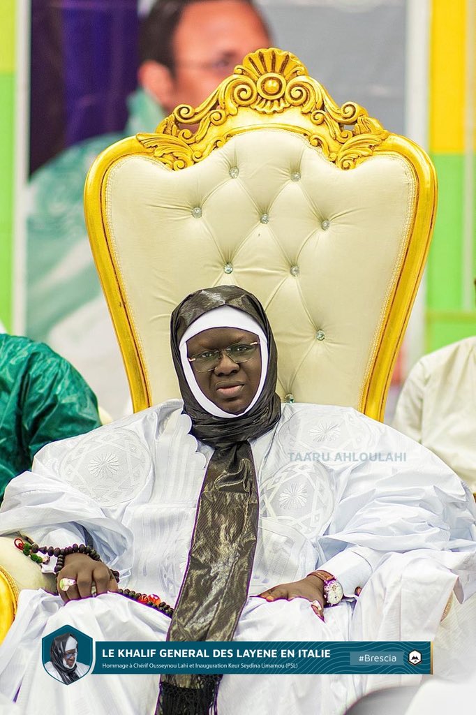 taaru_ahloulahi's tweet photo. LE KHALIF GÉNÉRAL DES LAYENES EN ITALIE 🇮🇹

Voici quelques photos prises à l'occasion de la visite du Khalif des Layènes Seydina Mouhamadou Lamine Lahi. Et ce, dans le cadre de l'inauguration de Keur Seydina Limamou Lahi à Brescia 🤍✨

#Taaruahloulahi #Italie #Brescia https://t.co/p83ObsSptH