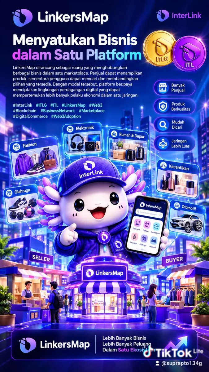 Suprapt59801861's tweet photo. LinkersMap satukan bisnis dlm 1 marketplace. Penjual tampilkan produk, user cari & bandingkan. Perdagangan digital pertemukan pelaku ekonomi dlm 1 jaringan.
#InterLink #ITLG #ITL #LinkersMap #Web3 #Blockchain #BusinessNetwork #Marketplace #DigitalCommerce #Web3Adoption https://t.co/5toijJTMoA