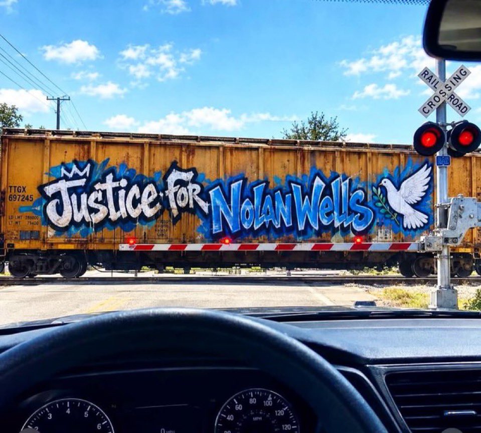 GrimesXGurira's tweet photo. Make a racist mad today and say his name. 

#JusticeforNolanWells https://t.co/qqa0nty76B