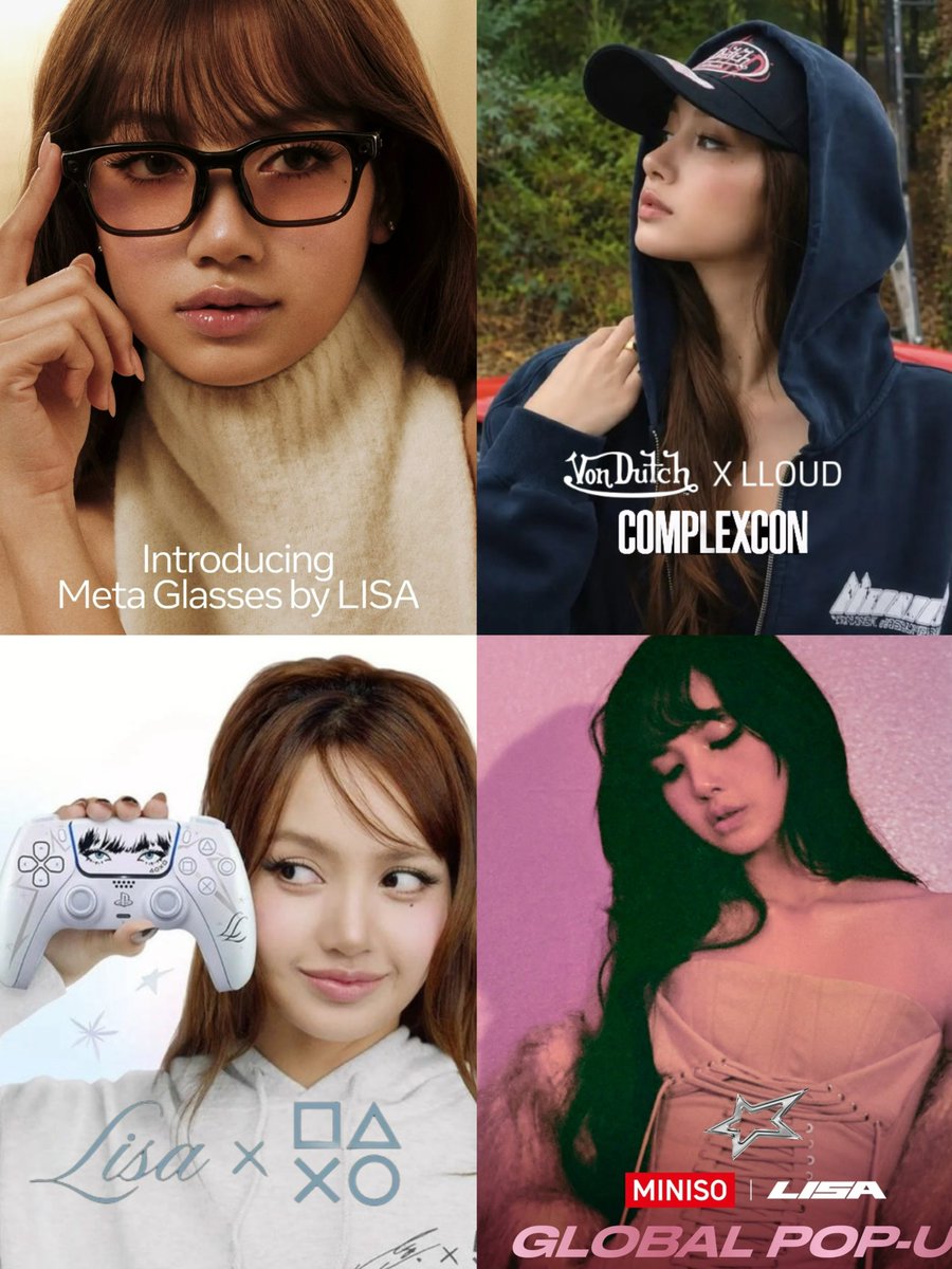 idatelalisa's tweet photo. Lisa has collaborated with FOUR different brands this month alone, she’s literally everywhere😭 https://t.co/ZYhe7sVLkM
