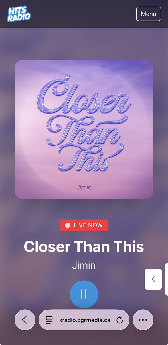 MeLPChk's tweet photo. Thank you @HitsRadioCanada #GlobalPopFrenzy for playing #CloserThanThis by #Jimin 💗 https://t.co/rLb9ZXyNB1